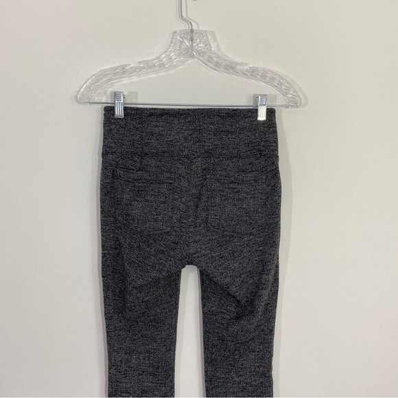 Athleta XS Gray Herringbone Tights Leggings with Pockets Athleisure Casual - Picture 9 of 14